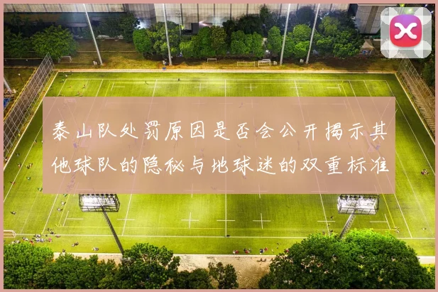 泰山队处罚原因是否会公开揭示其他球队的隐秘与地球迷的双重标准